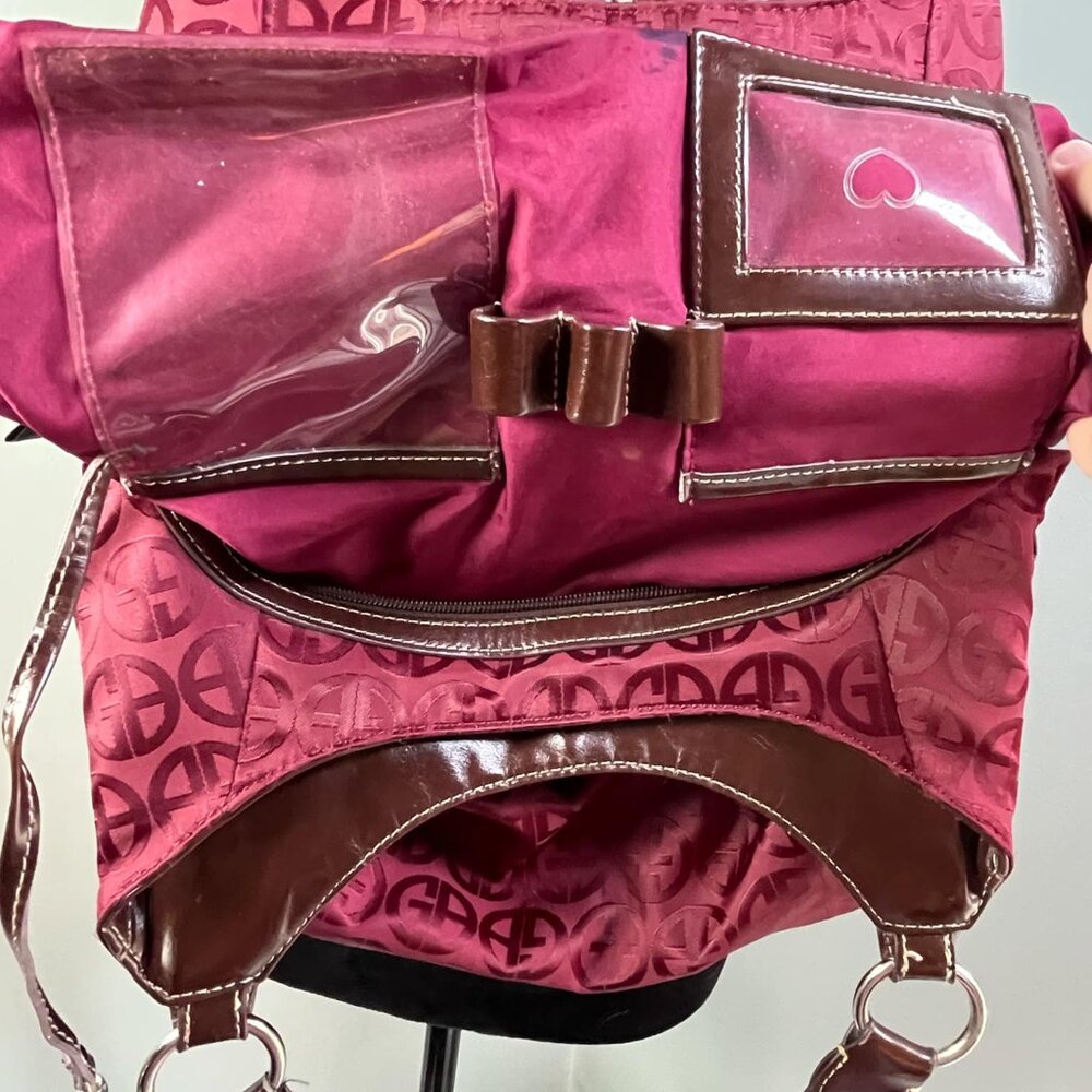 Giani Bernini Burgundy Jacquard Vintage Slouchy Shoulder Bag Witchy WhimsyFairy - Picture 13 of 16